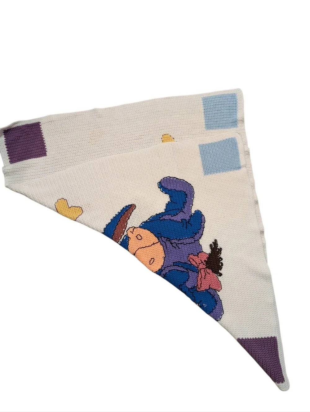 Disney Winnie The Pooh Vintage Handcrafted Eeyore Crochet Blanket / Throw